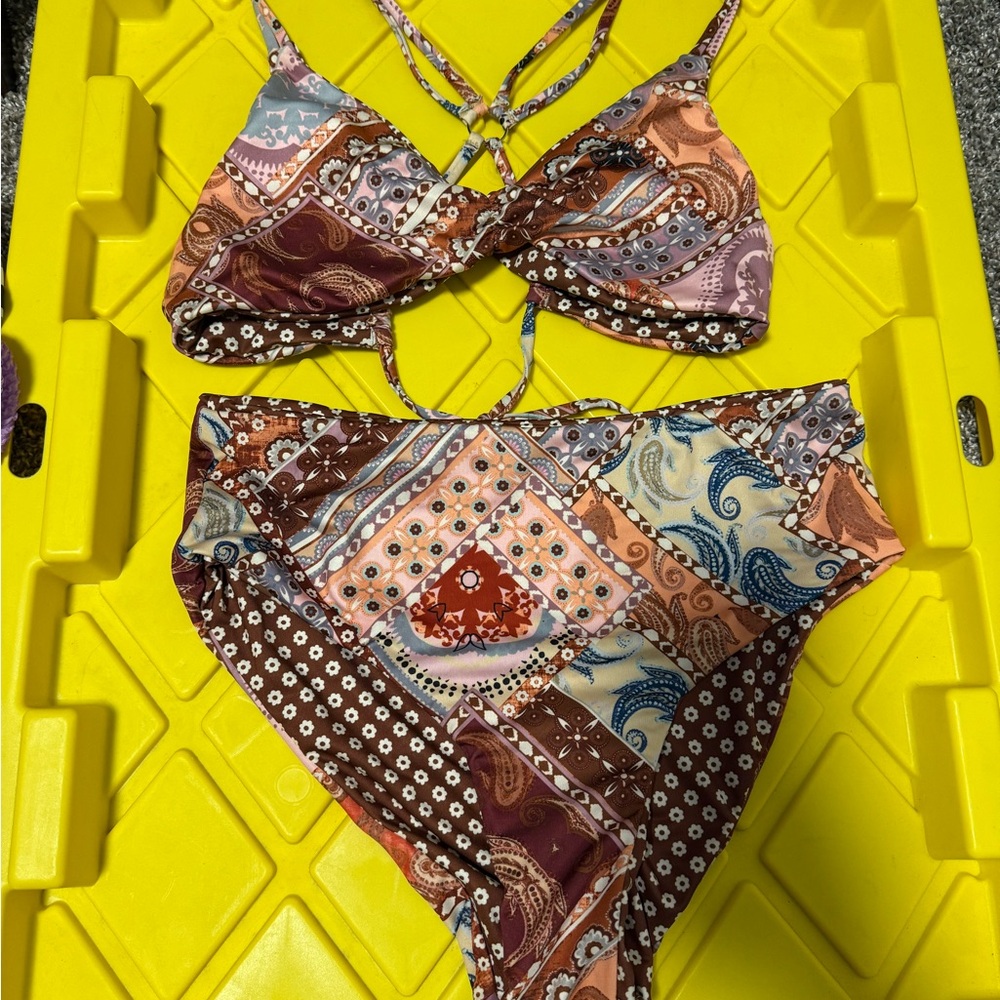 Patchwork Bikini Set - image 1